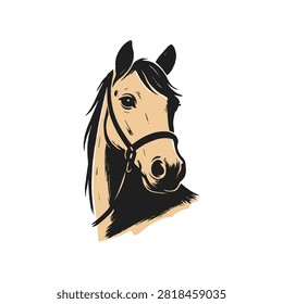 simple elegan image of horse head