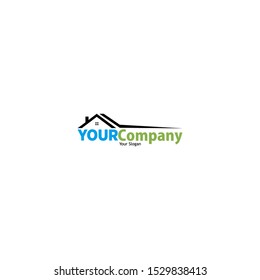 Simple & Elegan Roofing Construction Logo Template