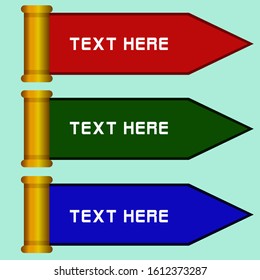 simple elegan universal sign object.suitable for road sign or any kind text direction in document