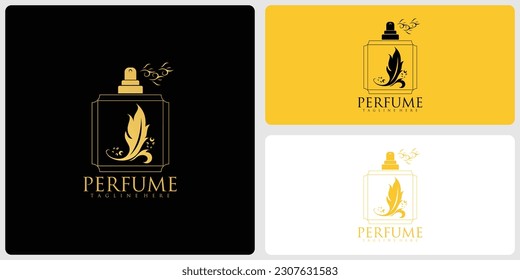 Simple and elegance Perfume logo design with modern style| premium vector