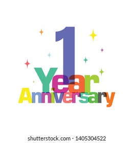 Simple and elegant 1 Year Anniversary template design
