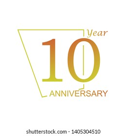 Simple and elegant 10 Year Anniversary template design