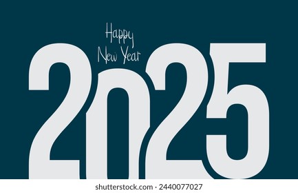 Simple and elegant 2025 new year eve holiday background design. Vector Illustration.