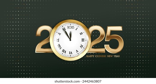 Simple and elegant 2025 new year eve holiday background design. Vector Illustration.