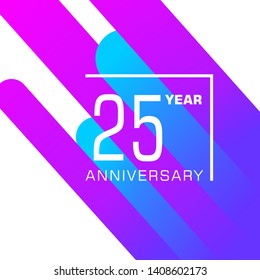 Simple and elegant 25 Year Anniversary template design