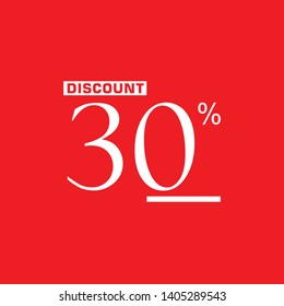 Simple and elegant 30 percent discount label