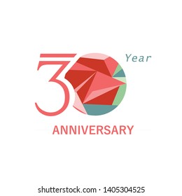 Simple and elegant 30 Year Anniversary template design