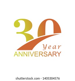 Simple and elegant 30 Year Anniversary template design