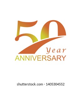 Simple and elegant 50 Year Anniversary template design