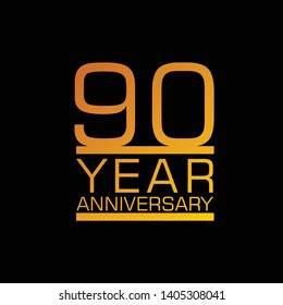 Simple and elegant 90 year anniversary template design 
