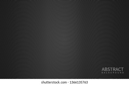 simple and elegant abstract black background with wavy line. modern wallpaper design concept