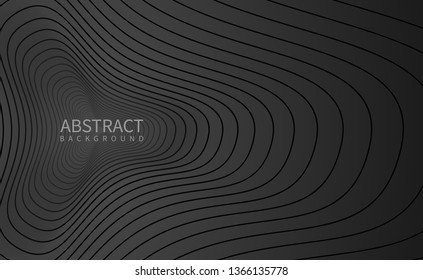 simple and elegant abstract black background with wavy line. modern wallpaper design concept