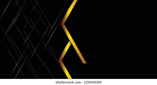 simple and elegant abstract gold gradient line black background