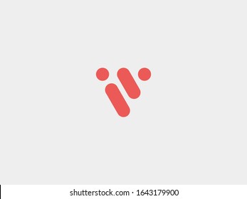 Simple, Elegant, And Abstract Letter V Logo. 