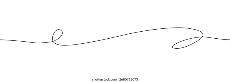 Una ilustración de línea abstracta simple y elegante con ondas suaves y bucles sutiles, dibujados con un solo trazo. 