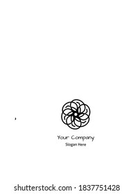 Logotipo abstracto simple y elegante en negro para empresas de productos de belleza, spas, boutiques, yoga y más
