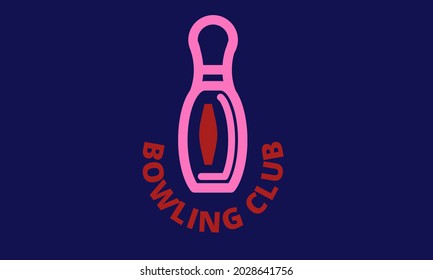 simple elegant abstract logo design for bowling club business