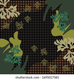 Simple elegant abstract motif for scarf design