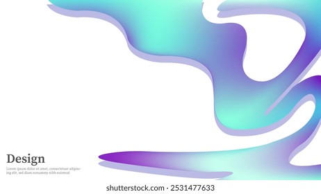 Simple and elegant abstract wave background with isolated gradient colors. In EPS 10