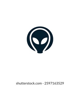Simple elegant alien logo design.