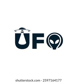 Simple elegant alien logo design.