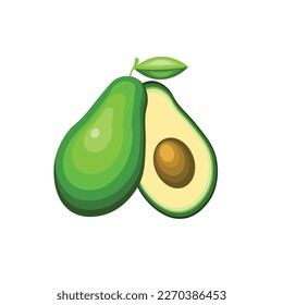 simple and elegant avocado logo vector