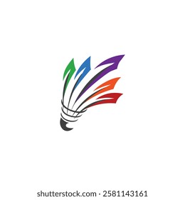 Simple and elegant badminton logo illustration