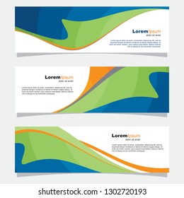 simple elegant banner designs with various colors that are so beautiful #04