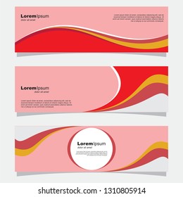 simple elegant banner designs with various colors that are so beautiful 