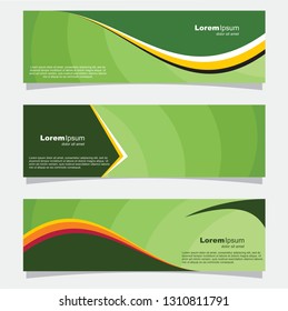 simple elegant banner designs with various colors that are so beautiful 