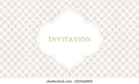 Simple and elegant banner label frame background. Vector illustration.