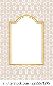 Simple and elegant banner label frame background. Vector illustration.