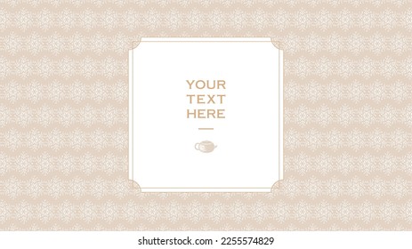 Simple and elegant banner label frame background. Vector illustration.