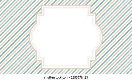 Simple and elegant banner label frame background. Vector illustration.