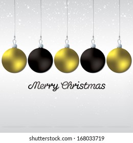Simple, elegant bauble Christmas card in vector format.