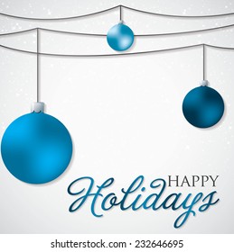 Simple, elegant bauble Christmas card in vector format.