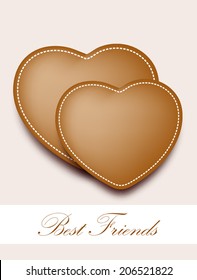 Simple elegant best friends card design for friendship day
