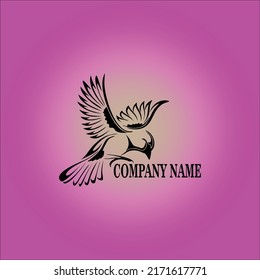 El logotipo de pájaro, sencillo y elegante, es perfecto para su negocio