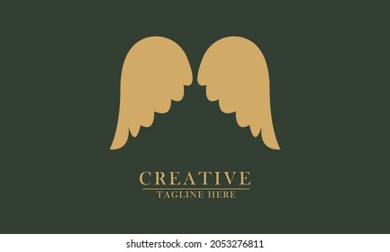 simple elegant bird wings logo, great for travel company logo icon, template, background, art. vector illustration of abstract design.