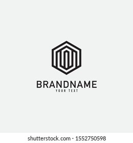 Simple elegant black hexagonal shape creative design concept isolated on white background. vector illustration.