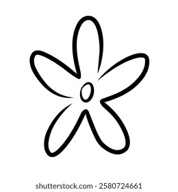 simple and elegant black and white flower vector