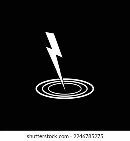 a simple and elegant black and white lightning icon, suitable for use in all fields, especially those related to the world of electrical technology