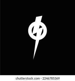 a simple and elegant black and white lightning icon, suitable for use in all fields, especially those related to the world of electrical technology