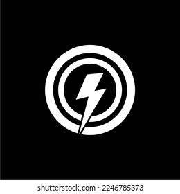 a simple and elegant black and white lightning icon, suitable for use in all fields, especially those related to the world of electrical technology