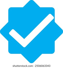 simple and elegant blue check mark vector