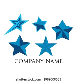 A simple and elegant blue star icons concept