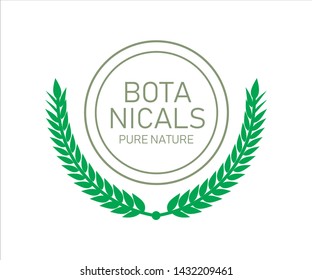 Simple &  Elegant, Botanicals Pure Nature logo design vector