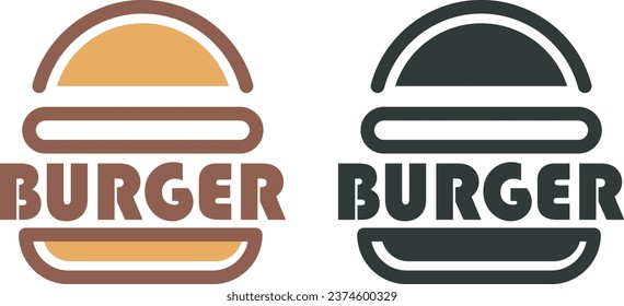 un logotipo de hamburguesa sencillo y elegante para su empresa