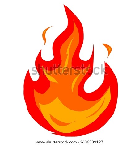 simple elegant burning fire vector