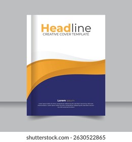 Modelo de marca de capa de livro empresarial simples e elegante, Projeto de capa de livro corporativo para a empresa
